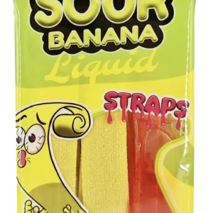 Juicy Jelly Sour Straps Banana  With Liquid 160g