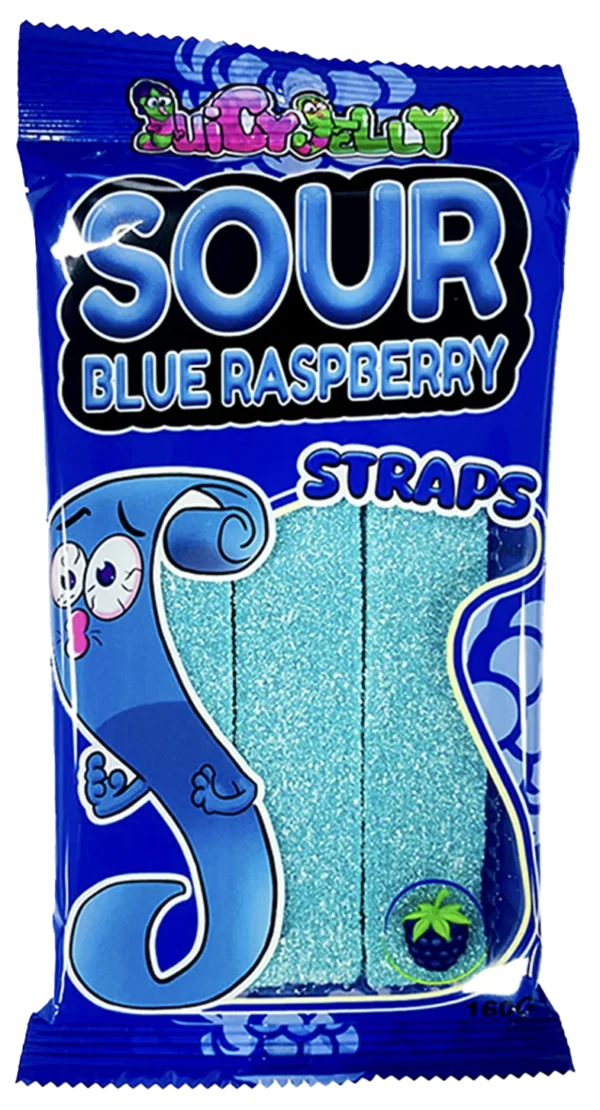 Juicy Jelly Sour Blue Raspberry Straps