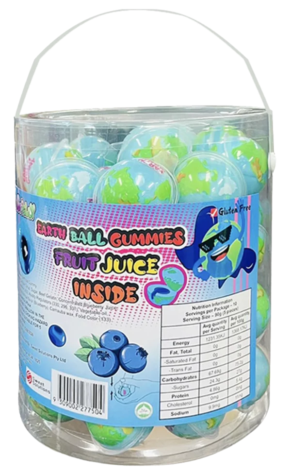 Juicy Jelly Mega Earth Ball Gummies Jar