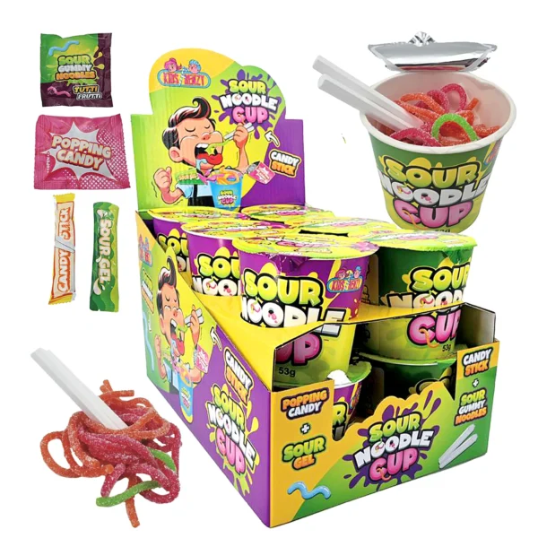 KIDSFRENZY Sour Candy Noodle Cup Cup